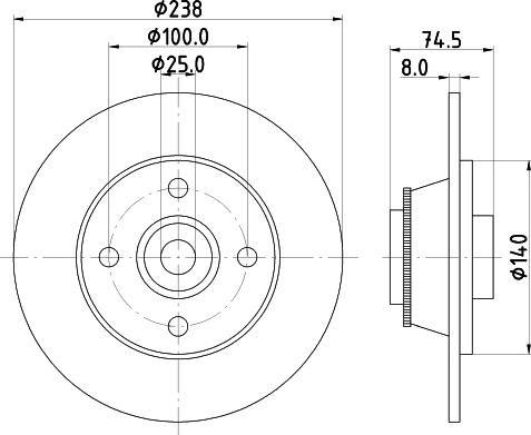 HELLA 8DD 355 113-441 - Bremžu diski autospares.lv