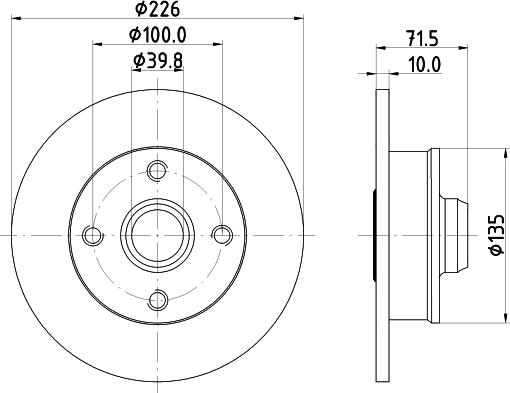 HELLA 8DD 355 113-462 - Bremžu diski autospares.lv