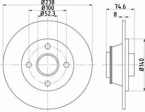 HELLA 8DD 355 113-431 - Bremžu diski autospares.lv