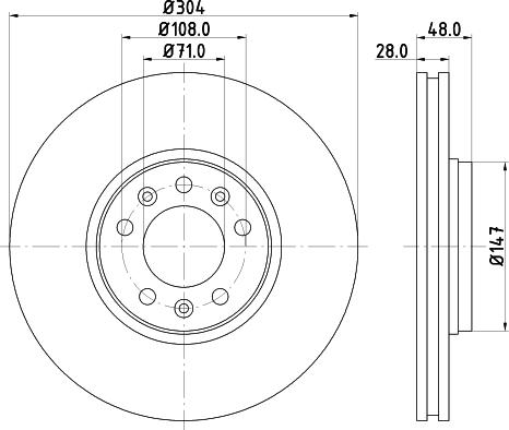 HELLA 8DD 355 113-671 - Bremžu diski www.autospares.lv