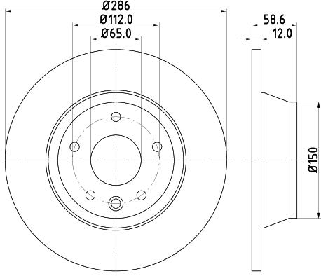 HELLA 8DD 355 113-841 - Bremžu diski www.autospares.lv