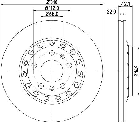 HELLA 8DD 355 113-341 - Bremžu diski www.autospares.lv