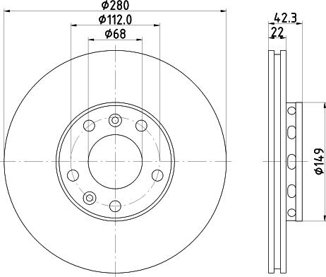 HELLA 8DD 355 113-321 - Brake Disc www.autospares.lv