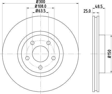 HELLA 8DD 355 112-192 - Тормозной диск www.autospares.lv