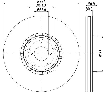 HELLA 8DD 355 112-861 - Bremžu diski www.autospares.lv