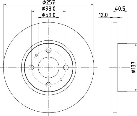 HELLA 8DD 355 117-931 - Bremžu diski www.autospares.lv