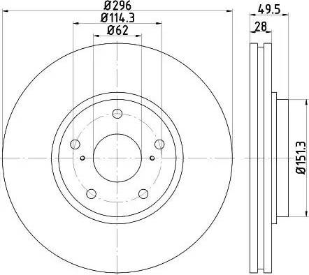 HELLA 8DD 355 117-451 - Bremžu diski www.autospares.lv