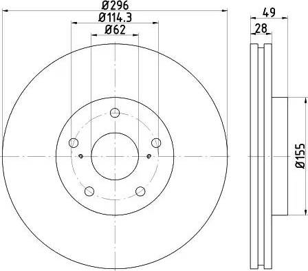 HELLA 8DD 355 117-431 - Bremžu diski autospares.lv