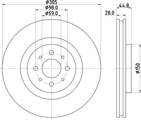 HELLA 8DD 355 117-111 - Bremžu diski www.autospares.lv