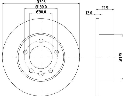 HELLA 8DD 355 117-131 - Bremžu diski autospares.lv