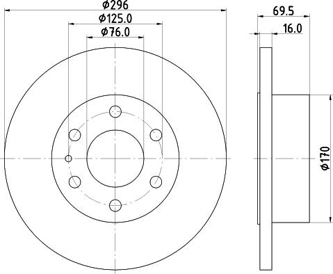 HELLA 8DD 355 117-171 - Bremžu diski www.autospares.lv