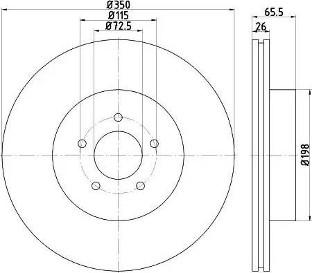 HELLA 8DD 355 117-811 - Bremžu diski www.autospares.lv