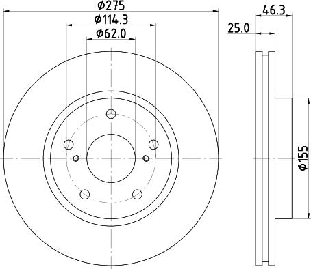 HELLA 8DD 355 117-361 - Bremžu diski www.autospares.lv