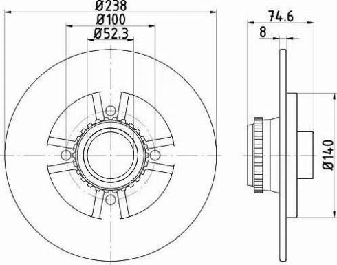 HELLA 8DD 355 117-311 - Bremžu diski autospares.lv