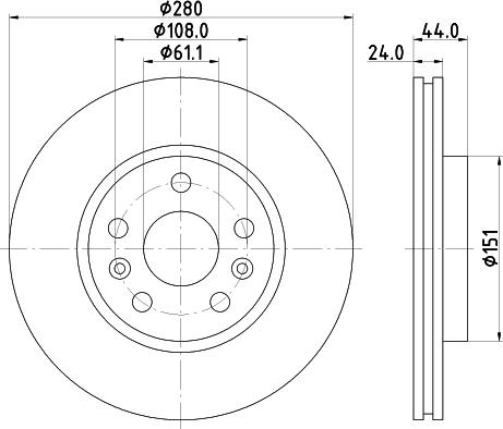 HELLA 8DD 355 117-781 - Bremžu diski www.autospares.lv