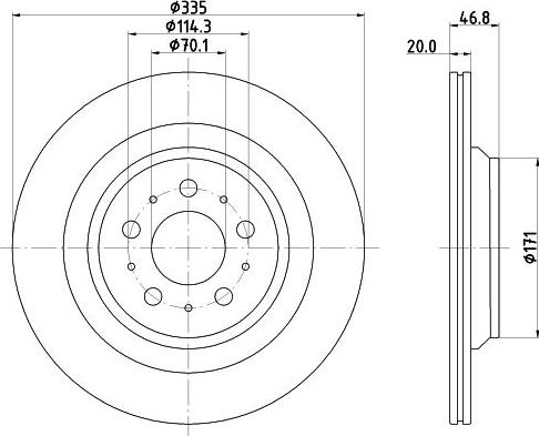 HELLA 8DD 355 134-951 - Bremžu diski www.autospares.lv