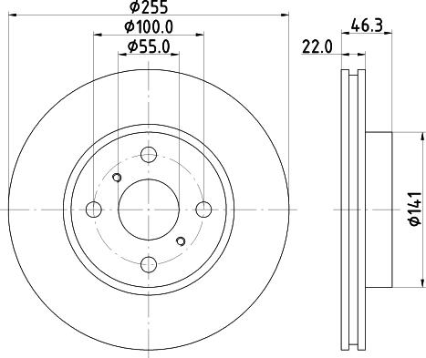 HELLA 8DD 355 134-121 - Bremžu diski www.autospares.lv