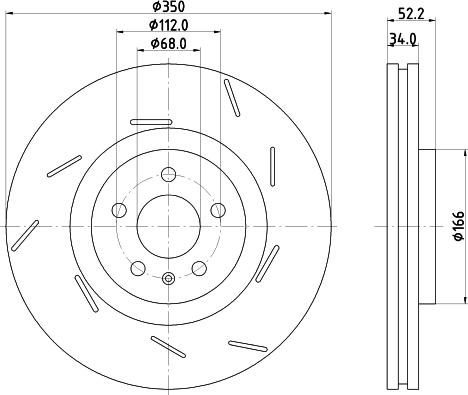 HELLA 8DD 355 134-351 - Bremžu diski www.autospares.lv