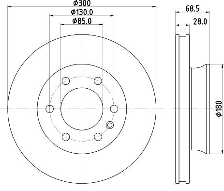 HELLA 8DD 355 131-891 - Bremžu diski www.autospares.lv