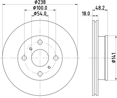 HELLA 8DD 355 133-901 - Bremžu diski www.autospares.lv