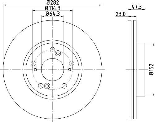 HELLA 8DD 355 133-981 - Bremžu diski www.autospares.lv