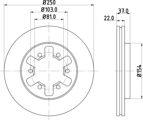 HELLA 8DD 355 133-931 - Bremžu diski www.autospares.lv