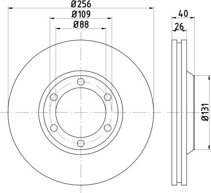 HELLA 8DD 355 133-971 - Bremžu diski www.autospares.lv