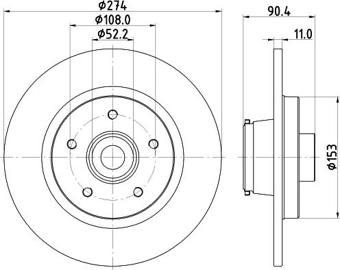 HELLA 8DD 355 133-851 - Bremžu diski www.autospares.lv