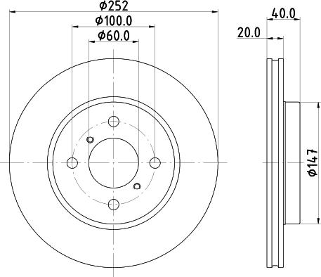 HELLA 8DD 355 133-301 - Bremžu diski www.autospares.lv