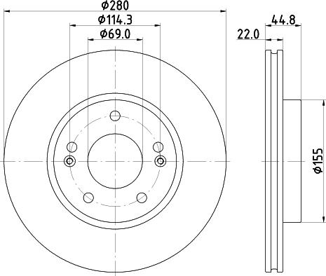 HELLA 8DD 355 132-641 - Bremžu diski www.autospares.lv