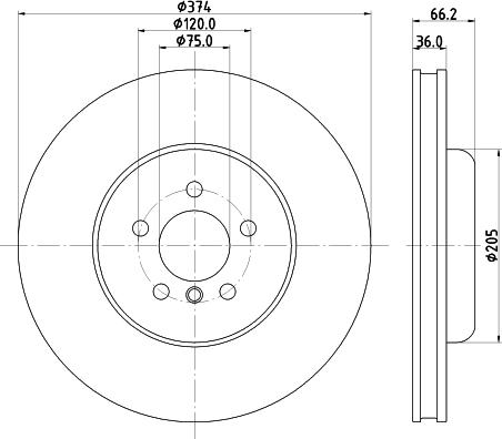 HELLA 8DD 355 132-861 - Bremžu diski www.autospares.lv