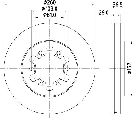 HELLA 8DD 355 129-911 - Bremžu diski autospares.lv