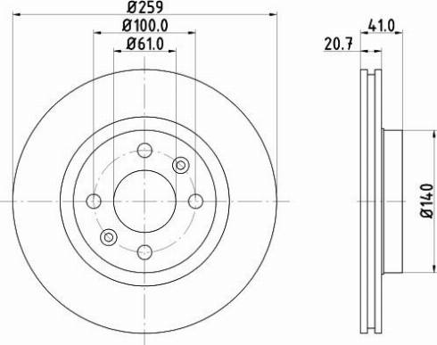 HELLA 8DD 355 129-921 - Bremžu diski www.autospares.lv