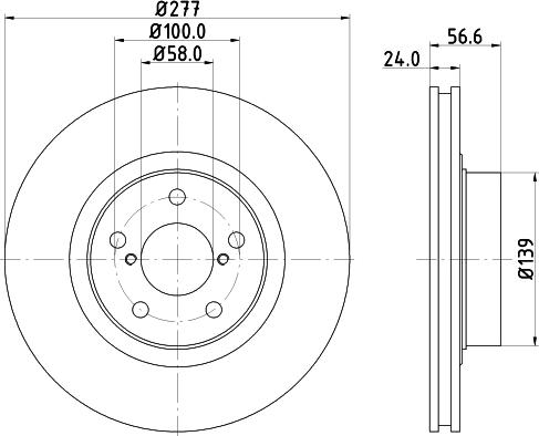 HELLA 8DD 355 129-421 - Bremžu diski autospares.lv