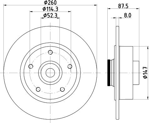 HELLA 8DD 355 129-871 - Bremžu diski www.autospares.lv