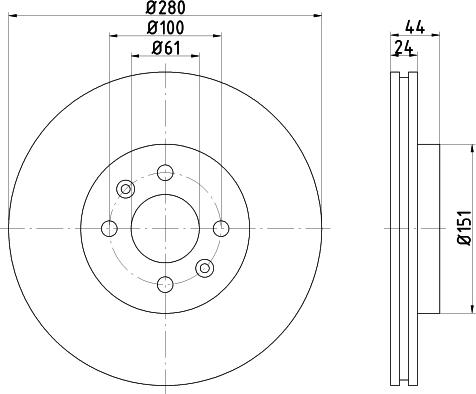 HELLA 8DD 355 124-951 - Bremžu diski www.autospares.lv