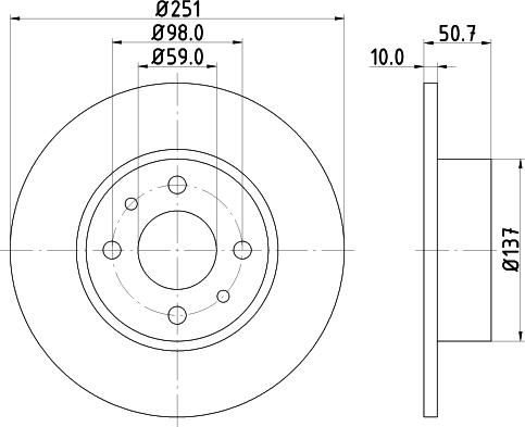 HELLA 8DD 355 124-931 - Bremžu diski www.autospares.lv