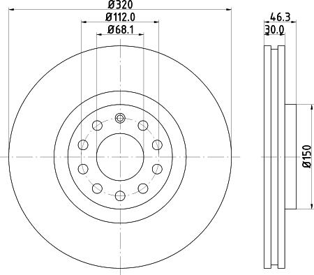 HELLA 8DD 355 124-191 - Bremžu diski autospares.lv