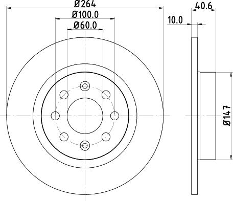 HELLA 8DD 355 124-861 - Bremžu diski www.autospares.lv