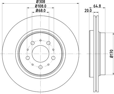 HELLA 8DD 355 124-241 - Bremžu diski www.autospares.lv