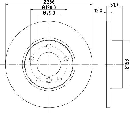 HELLA 8DD 355 124-741 - Тормозной диск www.autospares.lv