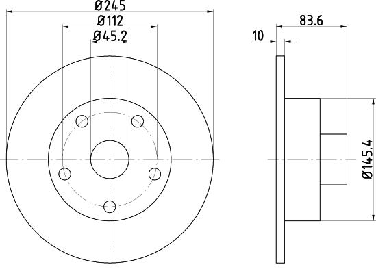 HELLA 8DD 355 124-721 - Bremžu diski www.autospares.lv