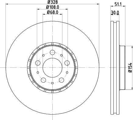 HELLA 8DD 355 125-581 - Bremžu diski www.autospares.lv