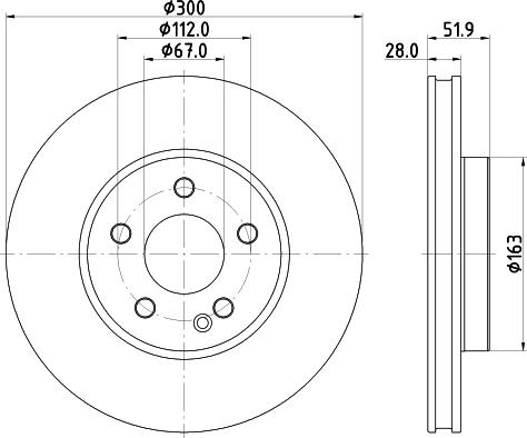 HELLA 8DD 355 126-511 - Bremžu diski www.autospares.lv