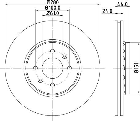 HELLA 8DD 355 126-811 - Bremžu diski autospares.lv