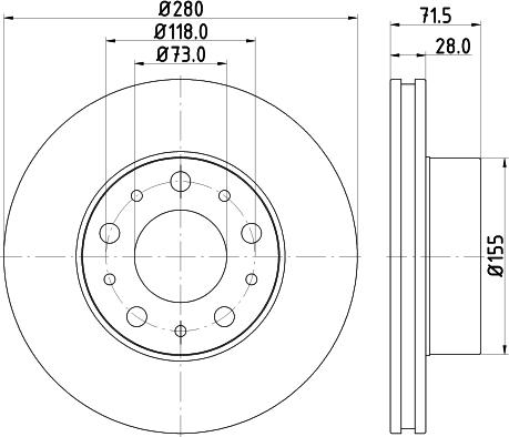 HELLA 8DD 355 126-831 - Brake Disc www.autospares.lv