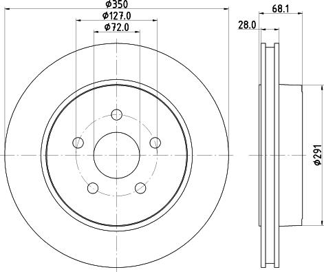 HELLA 8DD 355 120-911 - Bremžu diski autospares.lv