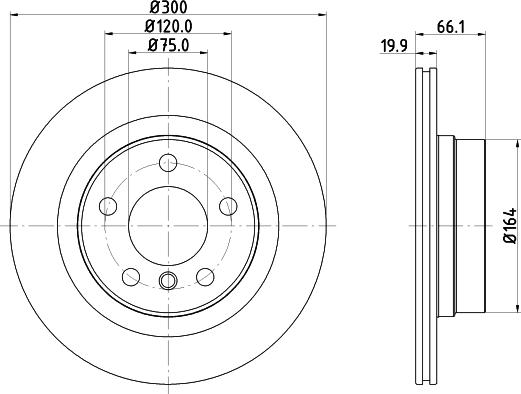 HELLA 8DD 355 120-972 - Bremžu diski autospares.lv