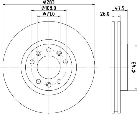 HELLA 8DD 355 120-481 - Bremžu diski autospares.lv