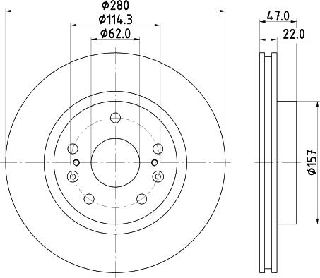 HELLA 8DD 355 120-521 - Bremžu diski www.autospares.lv